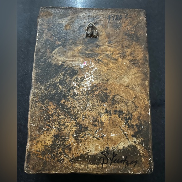 Sharon Klutz Designs stone wall decor wall plaque signed  & numbered “Love” - Picture 3 of 5